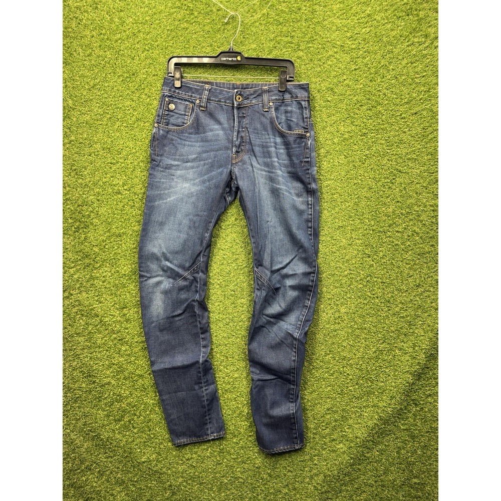 G-Star Raw Jeans Mens 31x34 3D Arc Slim Fit Dark Wash Denim Stretch Grunge Punk